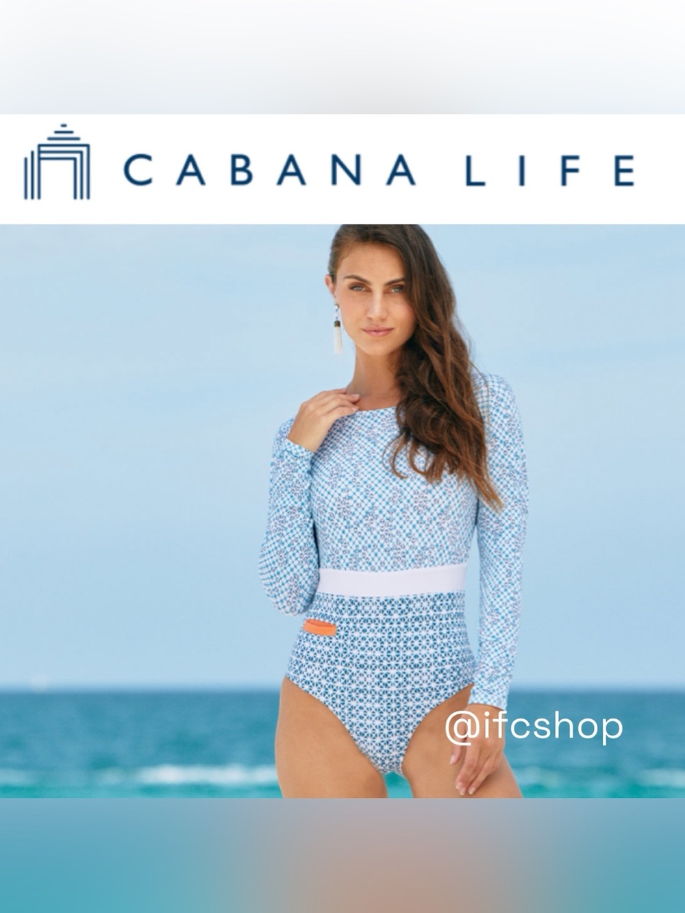 NWT Cabana Life Sag Harbor Paneled Unisuit Swim Rashguard M